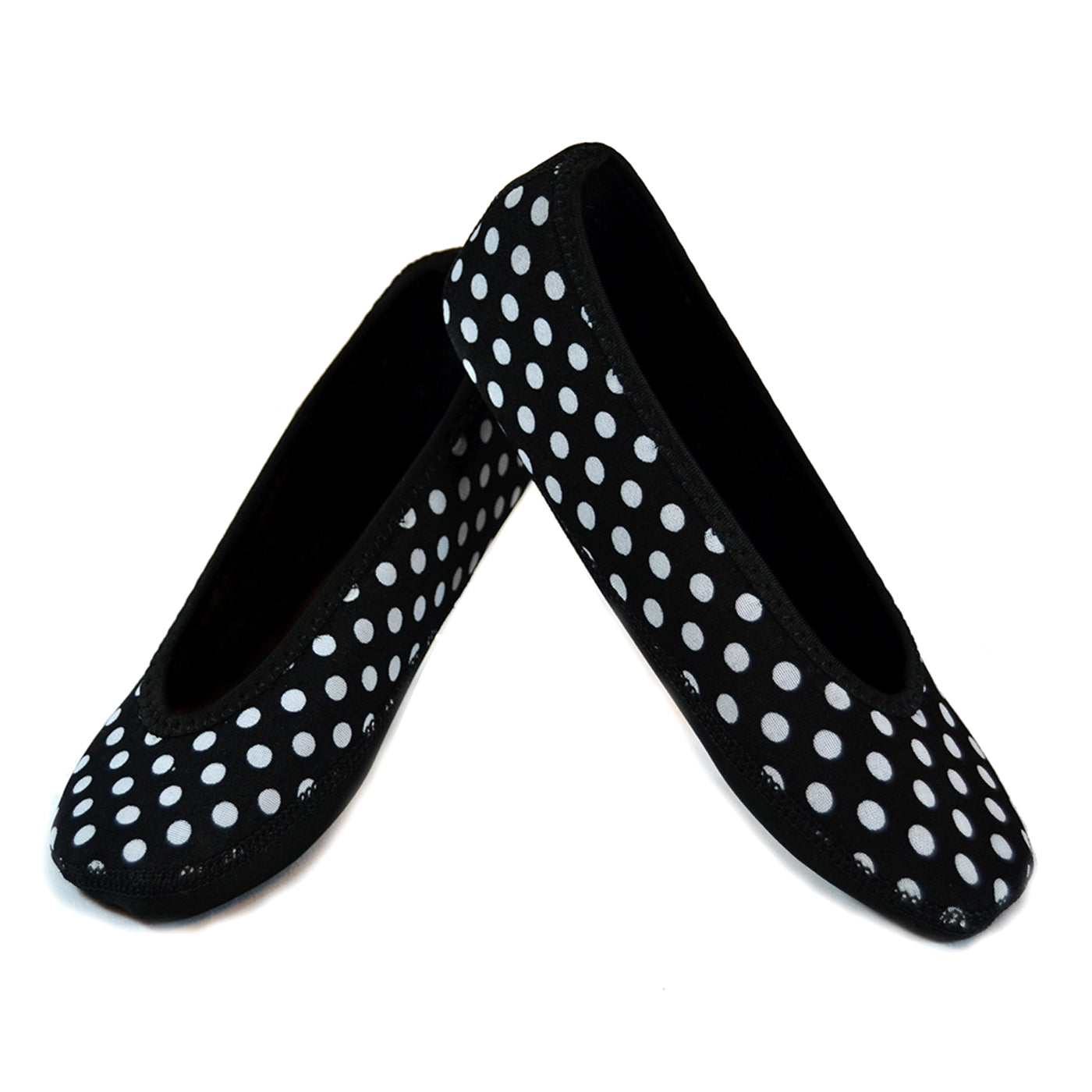 Black and white polka dot flats clearance