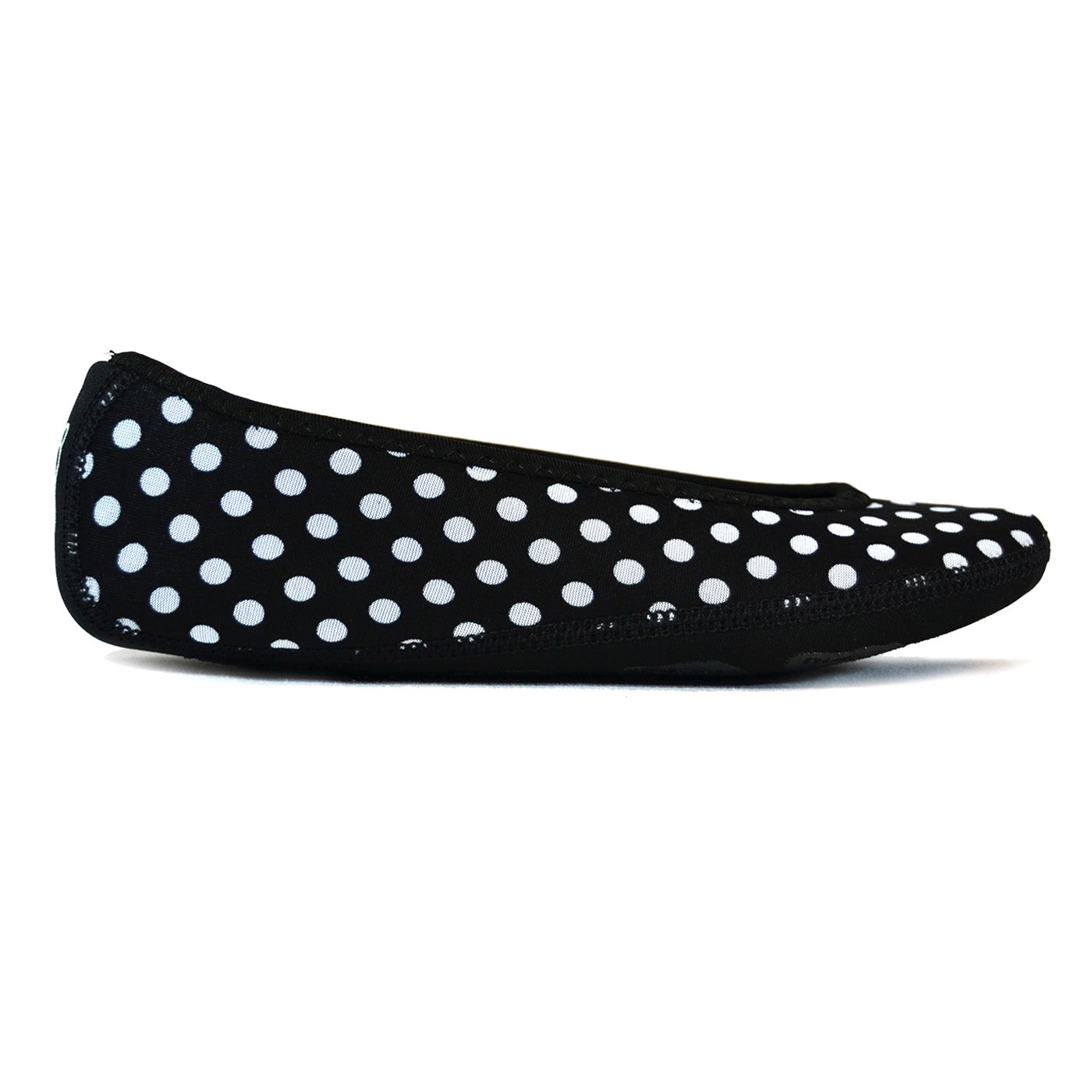 Black and white online polka dot flat shoes